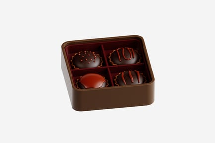 Preview: Chocolate Truffle 3D Icon for Winter and Christmas