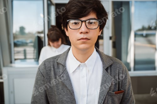 Preview: man with glasses stand at street
