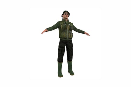 Preview: Military figure with extended arms