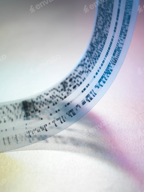 Preview: DNA autoradiogram gel used for finding the base sequence of a segment of DNA