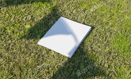 Preview: Mockup magazine on green grass background