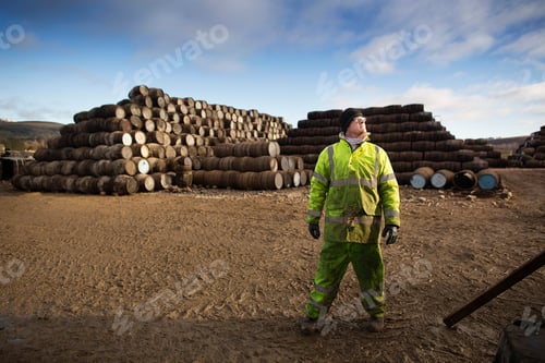 Preview: Young man working at cooperage