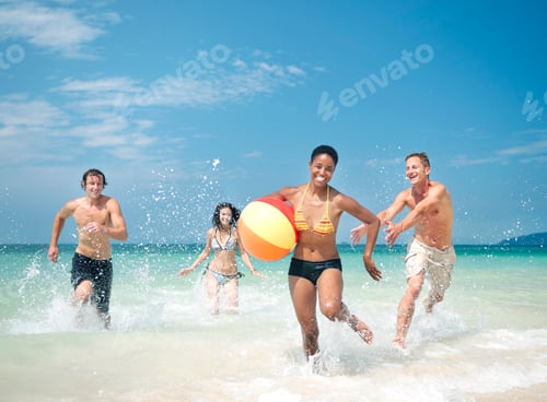 Preview: Beach Ball Sunshine Vacation Tropical Summer Concept