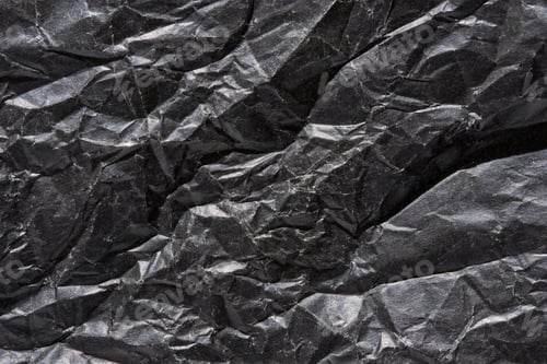 Preview: Dark crumpled paper texture with natural folds and shadows for artistic backgrounds