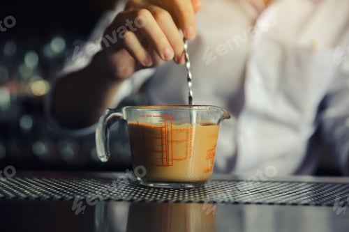 Preview: Barista Cafe Making Coffee Preparation On Bar , Service Concept
