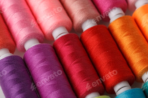 Preview: Set of colorful spools of thread