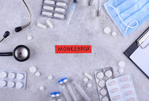 Preview: Monkeypox virus concept. Medical desk