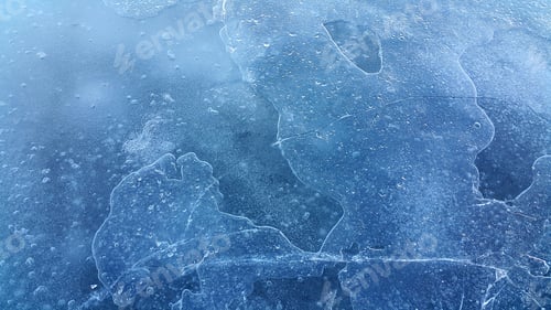 Preview: Brittle ice on the surface of a frozen river