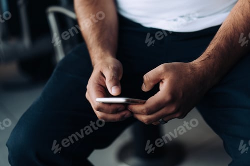 Preview: Adult Using Mobile Phone Device for Communication