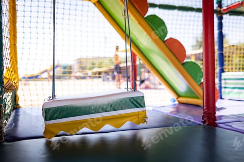 Preview: Playroom with toys and attractions on a summer day