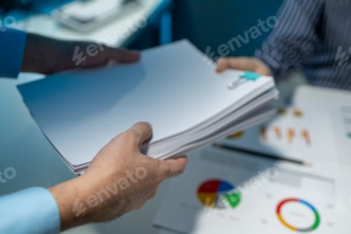 Preview: Hand a pile of important documents to a co-worker, Forward a summary of the previous month's meeting