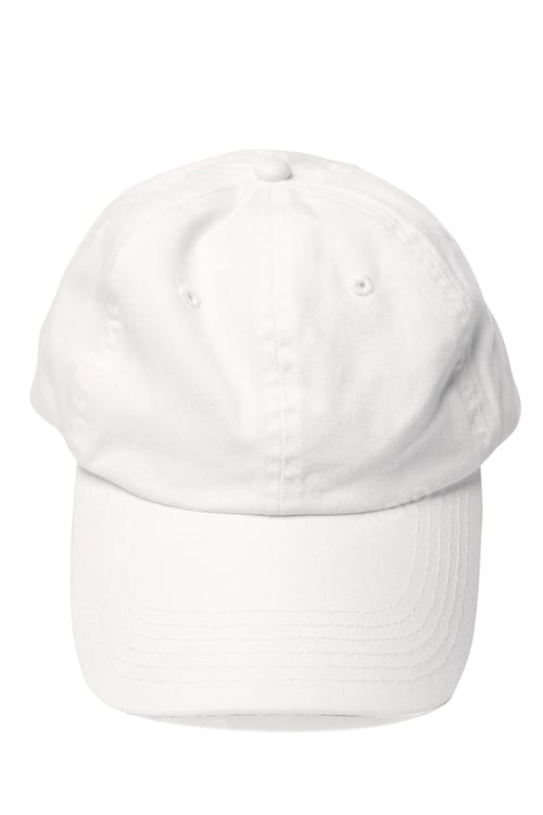 Preview: White baseball cap on white background