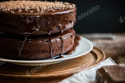 Preview: Chocolate cake food photography recipe idea