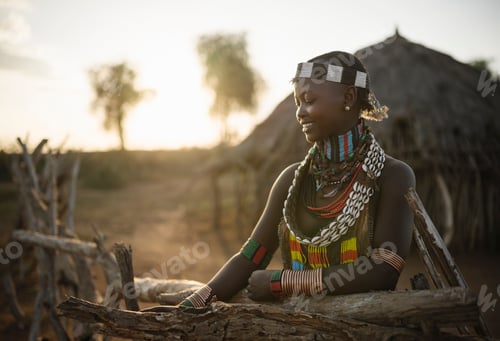 Preview: A tranquil moment as a young girl smiles with the golden hour sun setting behind her.