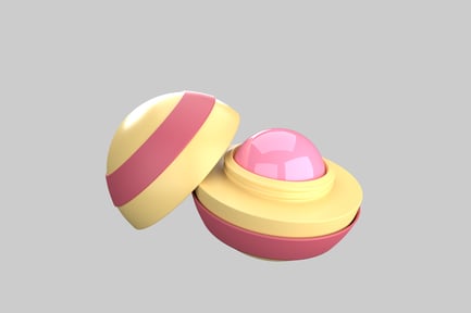 Preview: Round lip balm container pink