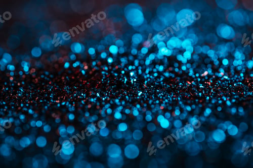 Vista previa: christmas background with turquoise blurred glitter