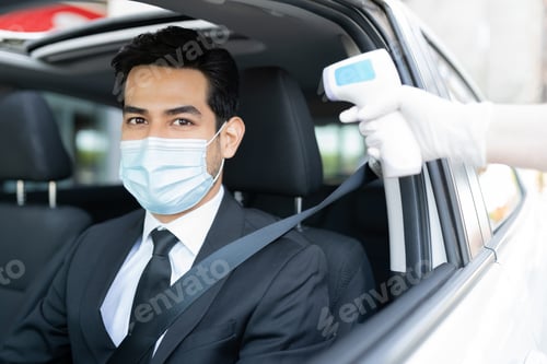 Preview: Male Driver Going Through Thermal Scanning