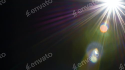 Preview: principle light hits. isolated on a black background