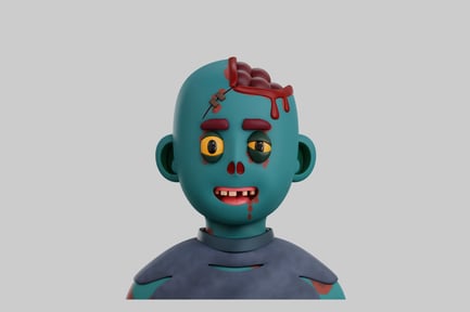 Preview: Cartoon zombie head