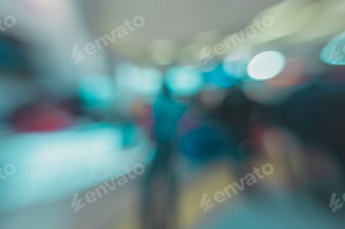 Preview: Abstract- Background Blur. Blurred- Bokeh Lights. Expo Business- Booth Stand