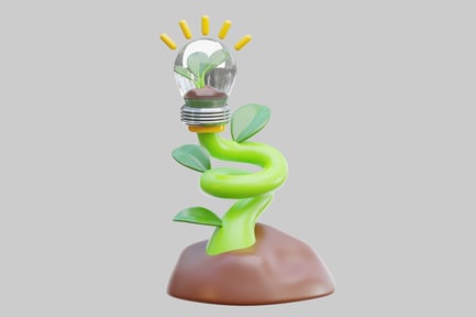 Preview: Plant with light bulb