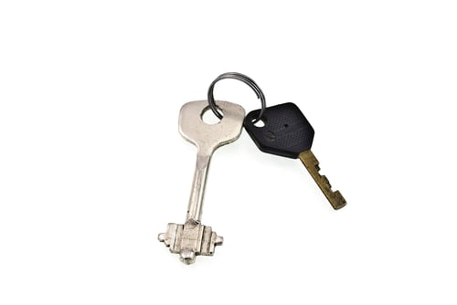 Preview: Bunch of keys on white background
