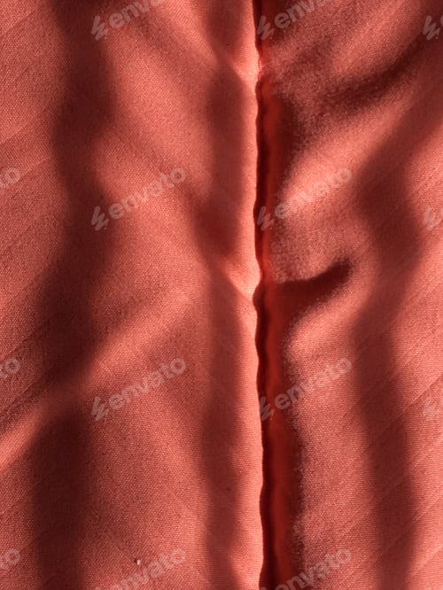 Peach Fabric Texture with Ruffled Seam Detail