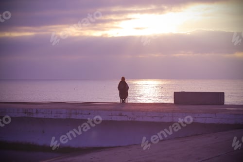 Preview: Girl Walks In Nature Near The Sea