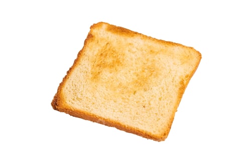 Preview: Toast from white bread isolated on white background. top view