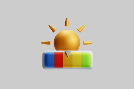 Preview: Abstract sun and color bar