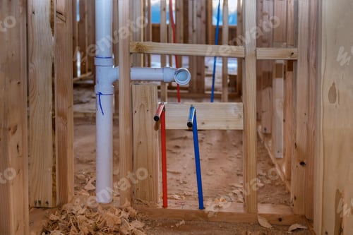 Preview: PVC pipe connections install and assemble water and drain under bathroom