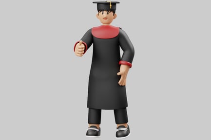 Preview: Graduate in traditional graduation outfit
