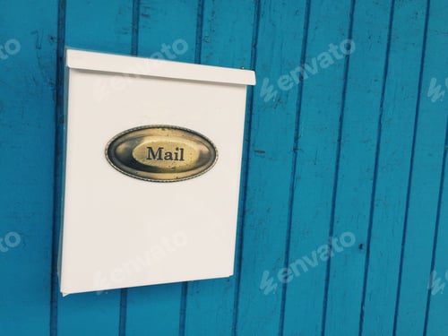 Preview: Mailbox typography #blue #typography