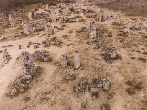Preview: Aerial view of Pobiti Kamani, The Stone Forest Natural Reserve near Varna in Bulgaria