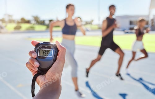 Preview: Runners Train on Track being Timed