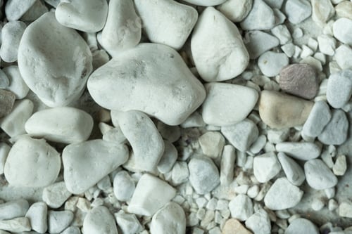 Preview: close-up of few white stones, front view