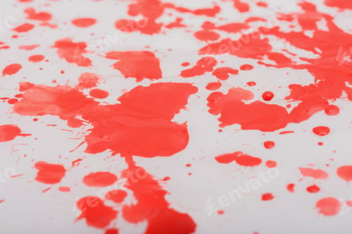 Preview: Paint Drops Background. Ink Splashing On A Blank Sheet Of Paper
