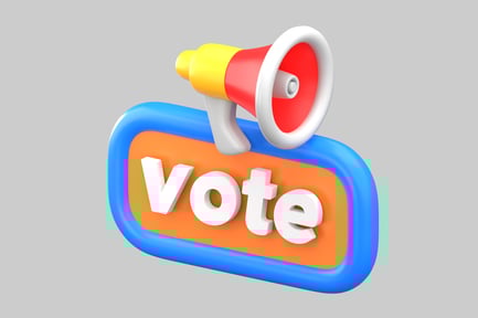 Preview: Vote sign with megaphone