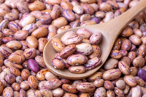 Preview: Legumes; dried roman beans. Dried pinto beans.