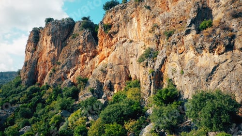 Preview: Beautiful scenery of a rocky canyon gorge on a summer day.