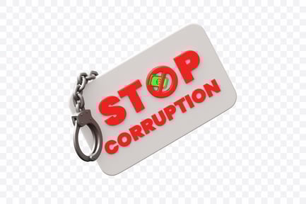 Preview: 3D Stop Corruption Signage