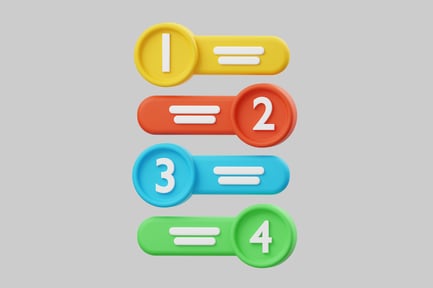 Preview: Colorful buttons with numbers and equals signs