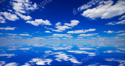 Preview: sky and clouds reflected in water