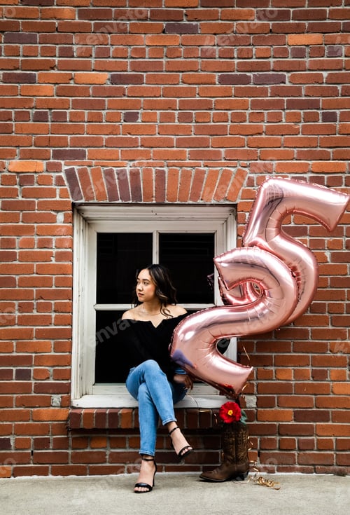 Preview: Birthday celebration A quarter of a life. Twenty five years of living happy days Sitting on a window