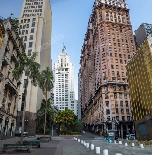 Preview: Downtown Sao Paulo with old Banespa (Altino Arantes) and Martinelli Buildings - Sao Paulo, Brazil