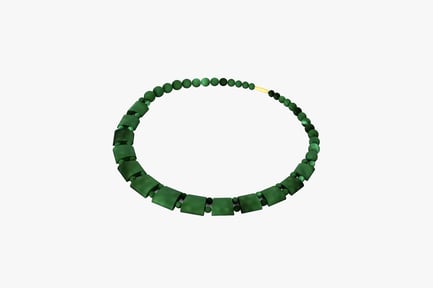 Preview: Square-beaded necklace with clasp