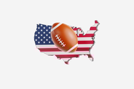 Preview: Ball on USA Map 3D Illustration