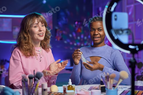 Preview: Two Girls Recording Beauty Video