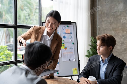 Preview: Entrepreneurs and business people conference in modern meeting room