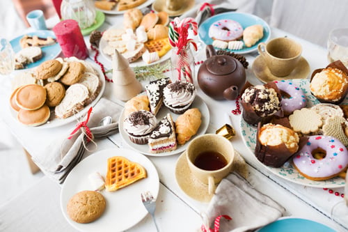 Festive Holiday Feast of Sweets and Treats